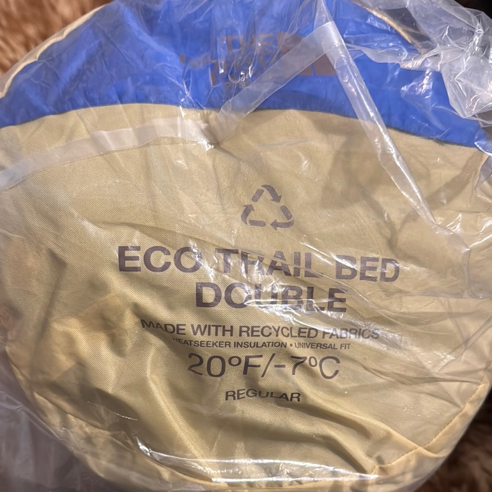 Eco Trail Bed Double Sleeping Bag - Blue and Tan